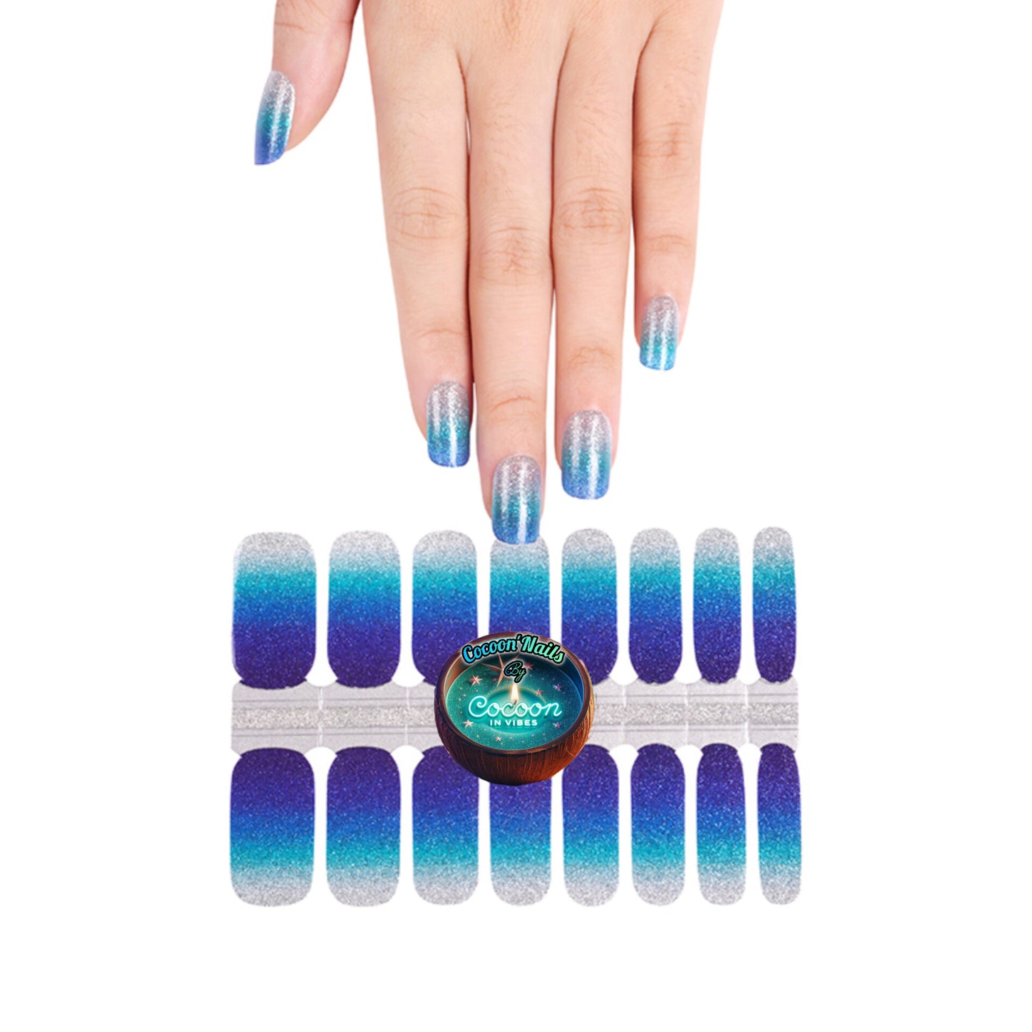 Cocoon’Nails – Frosty Aurora : Plonge dans un dégradé givré aux reflets magiques…