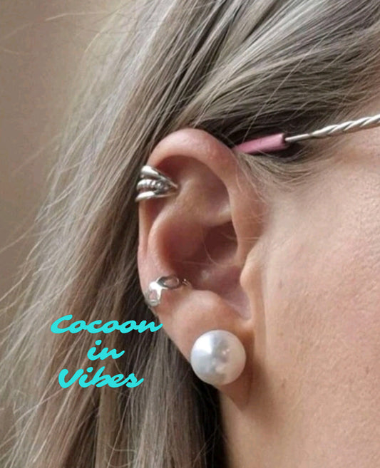 Bagues d'oreilles finement ajourée et argentée - 10 modèles au choix
