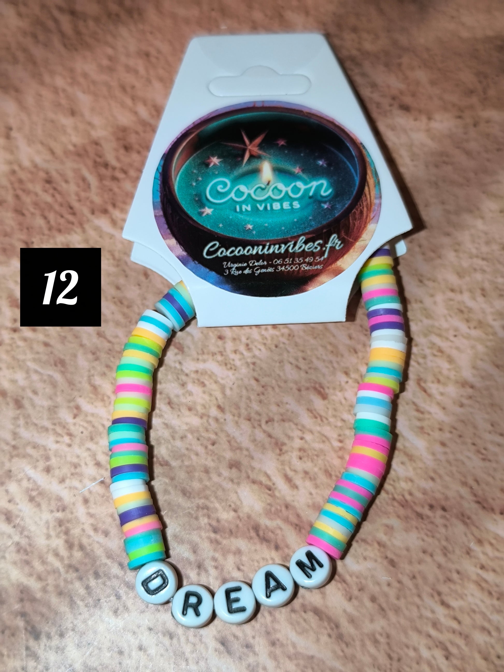 Bracelets Good Vibes en perles plates en pâte polymere - Sous les cocotiers... un monde de couleurs vous attend !