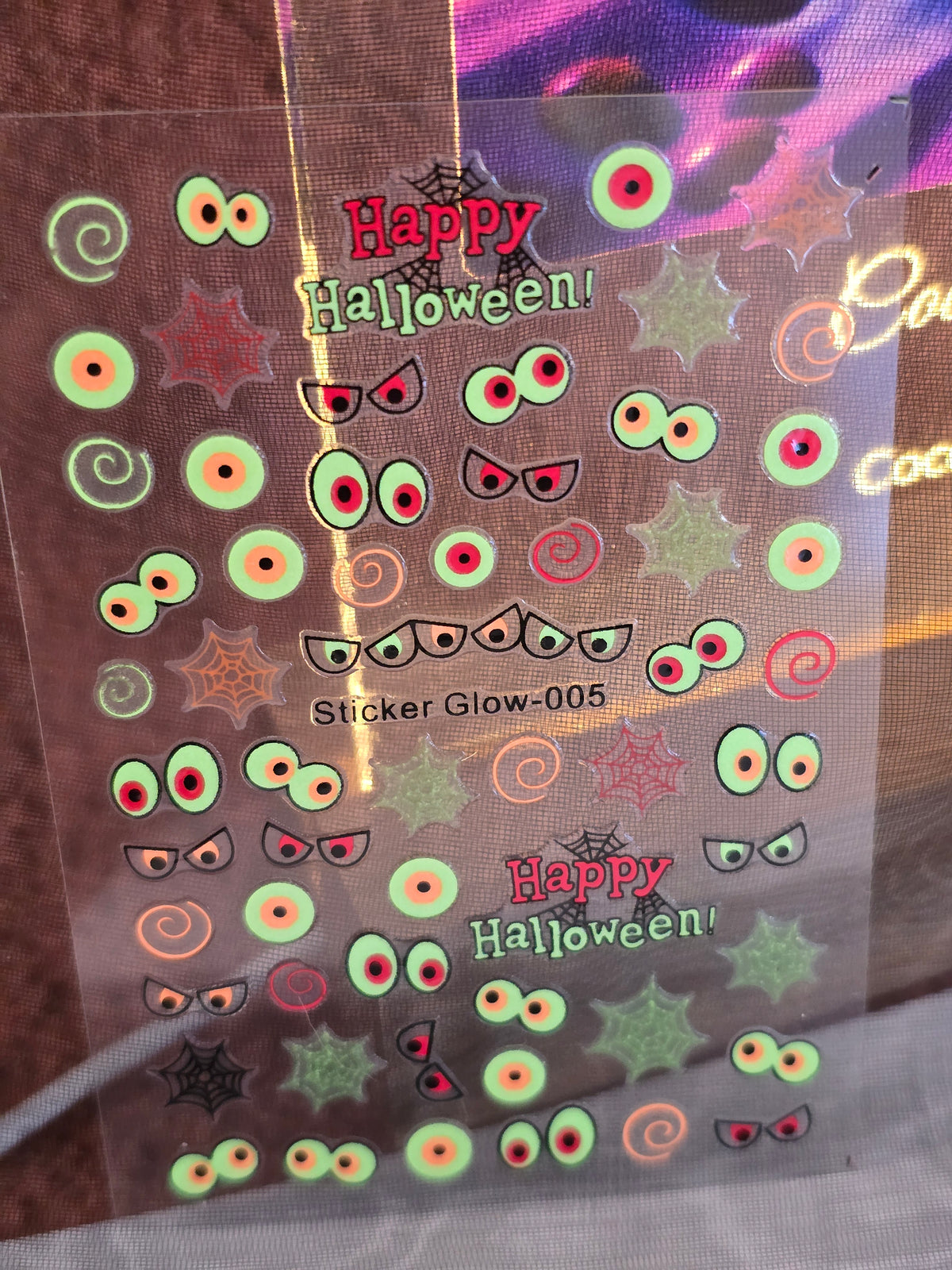Stickers Ongles Halloween Phosphorescents