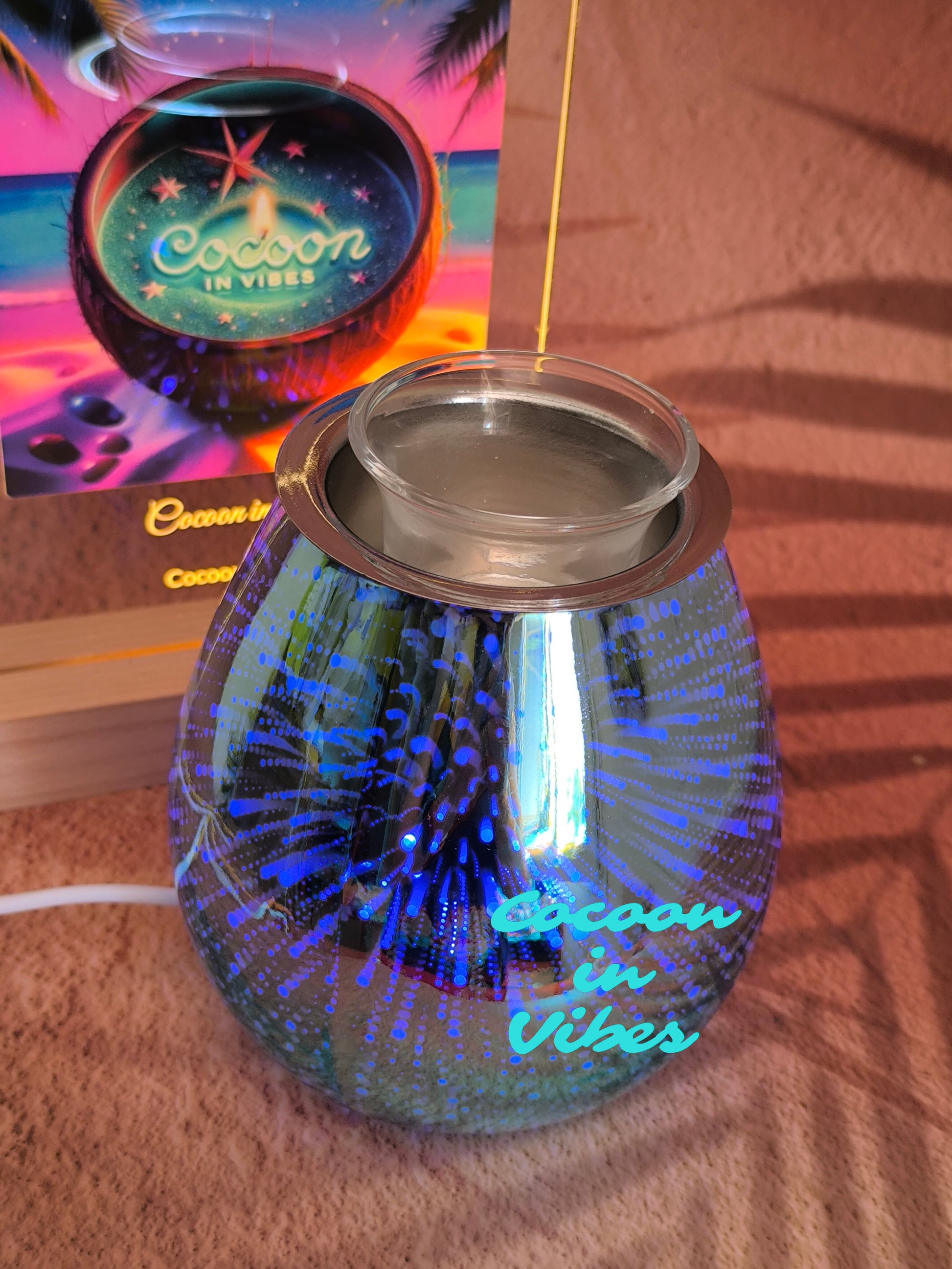 Lampe Diffuseur à chaleur douce Effet 3D + 1 Sable Fondant 25ml Offert