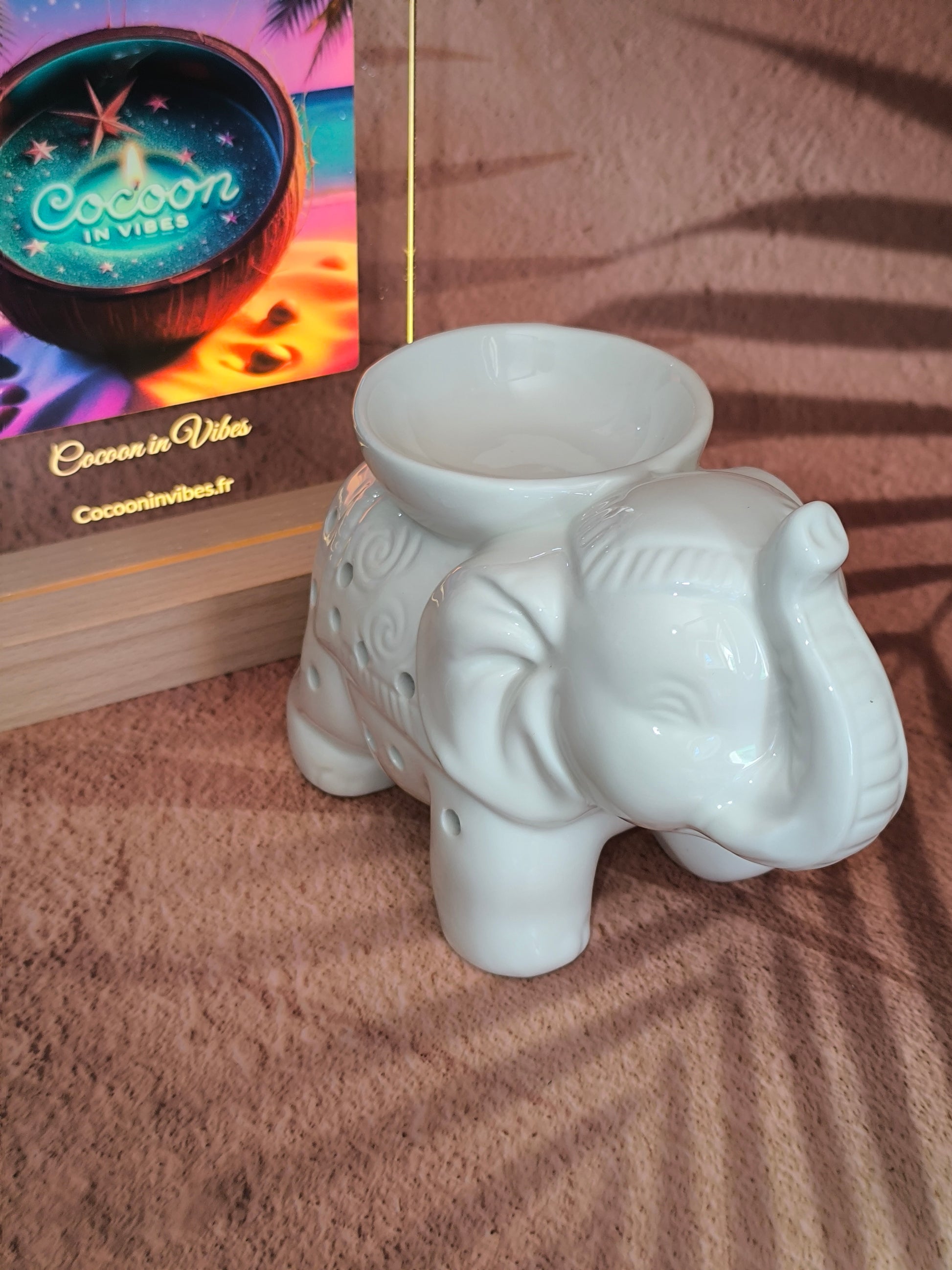 Brûleur en Céramique Blanc – Modèle Tandor Éléphant