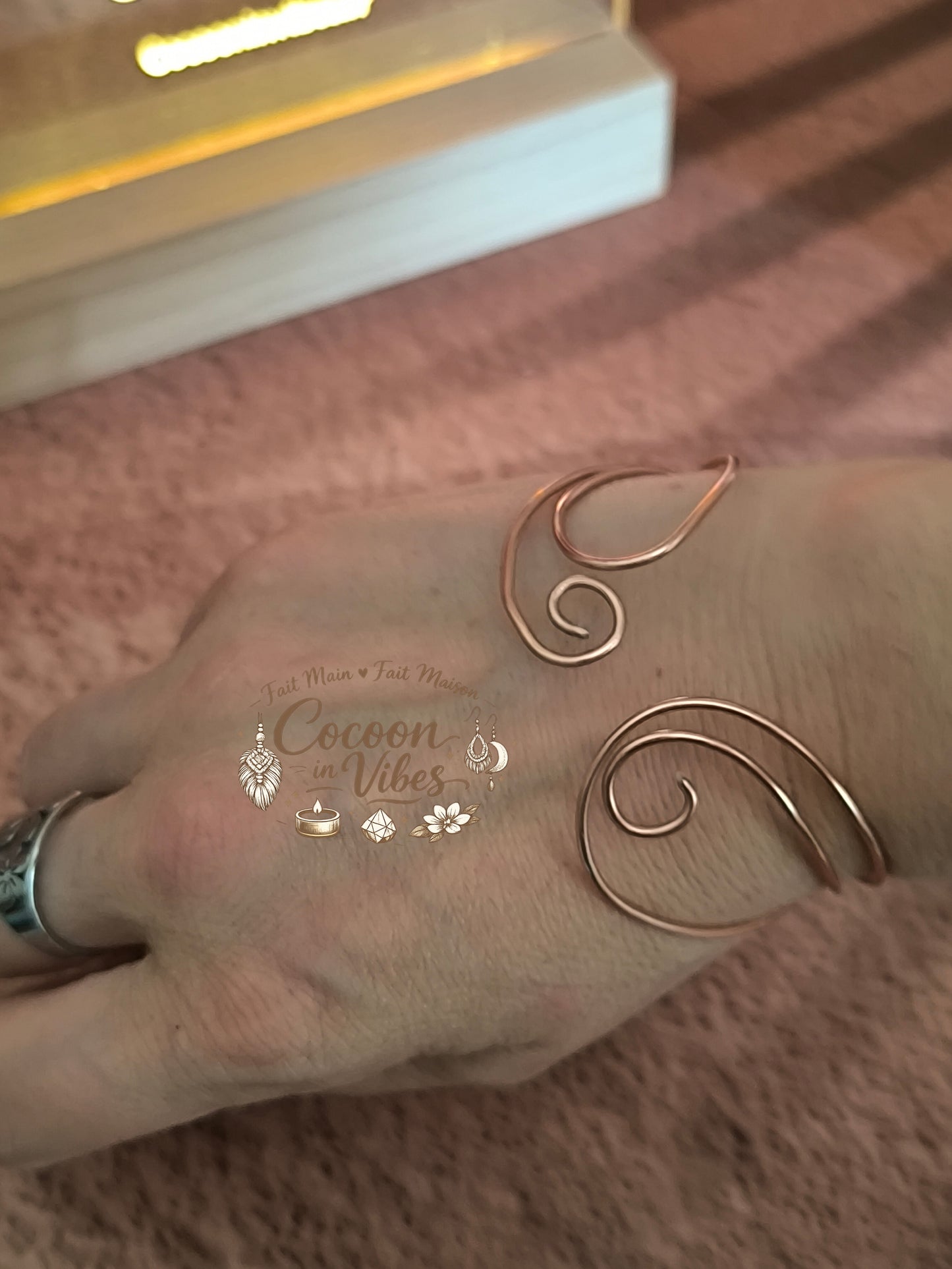 Bracelet Personnalisable Douce Spirale (Or Rose & Teintes au choix) – Collection Douce Spirale