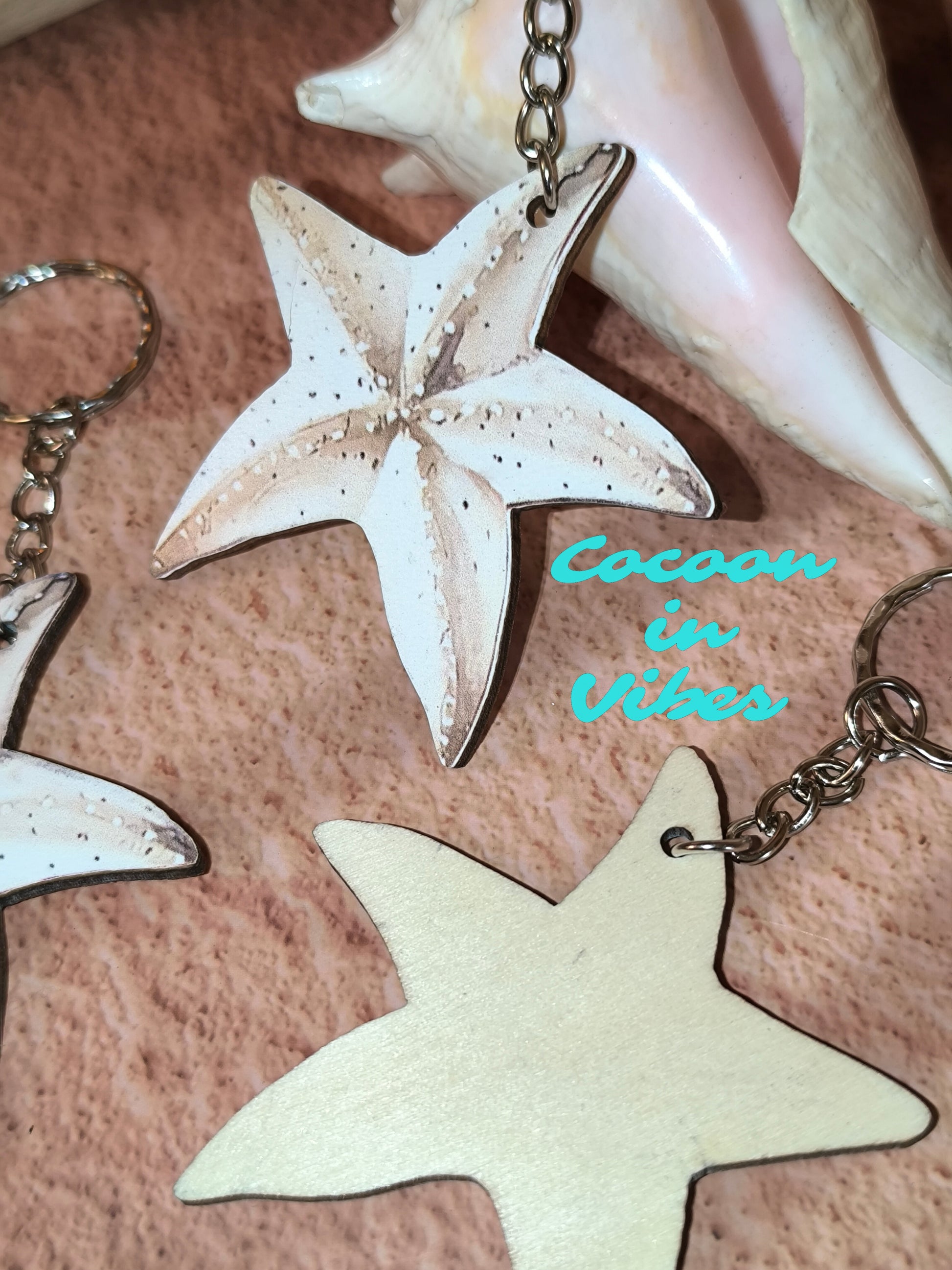 Porte-clé artisanal création Cocoon in Vibes – Étoile de Mer