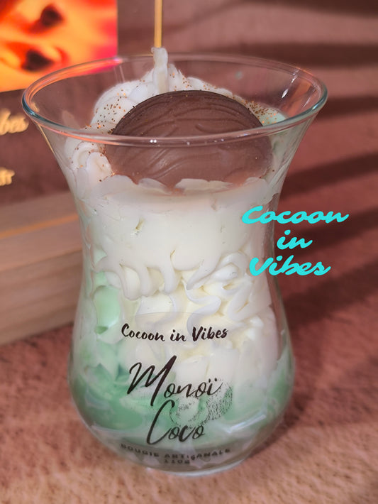 Bougie Gourmande Artisanale 110 g – Monoï Coco