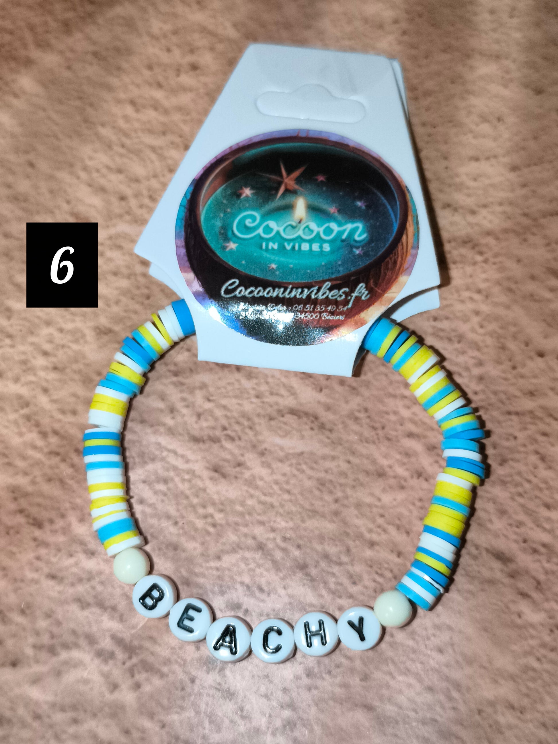 Bracelets Good Vibes en perles plates en pâte polymere - Sous les cocotiers... un monde de couleurs vous attend !