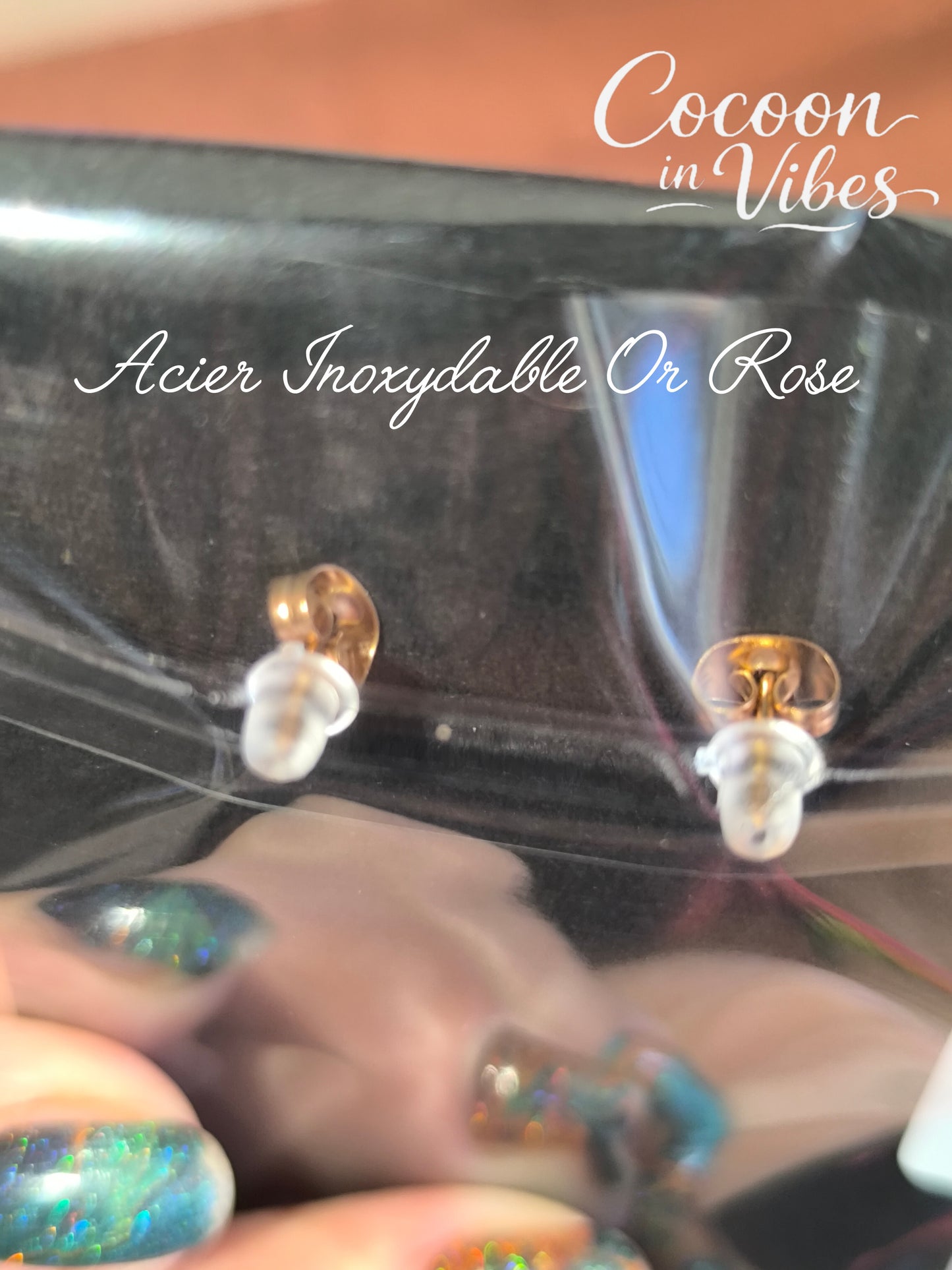 Clous d’oreilles chat Chaton – Acier Inoxydable Or Rose