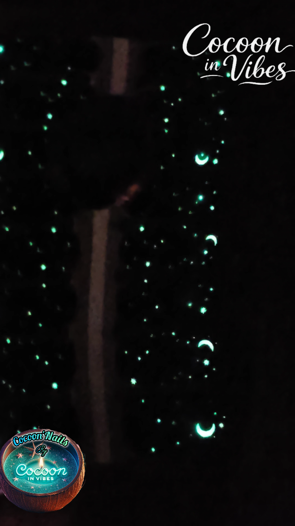 Cocoon’Nails Nuit Luminescente – Vernis Autocollant Phosphorescent Kit Complet