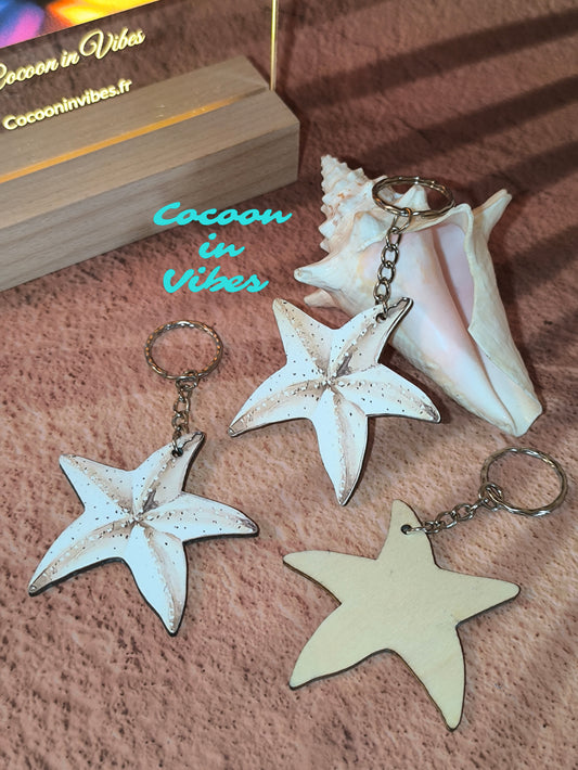 Porte-clé artisanal création Cocoon in Vibes – Étoile de Mer