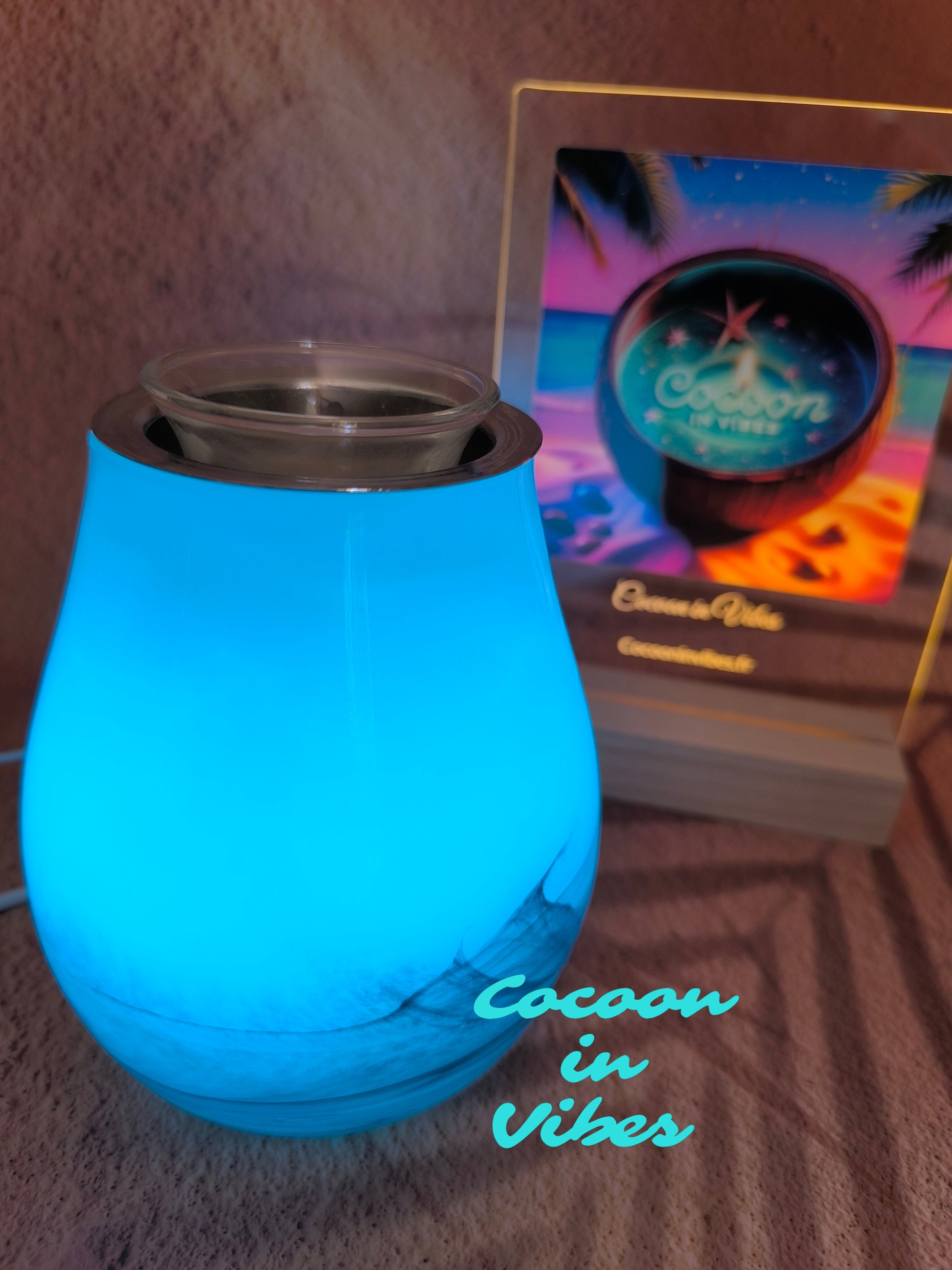 Lampe Diffuseur à chaleur douce avec changements de couleurs + 1 Sable Fondant 25ml Offert- Ambiance Cocooning et relaxante garantie