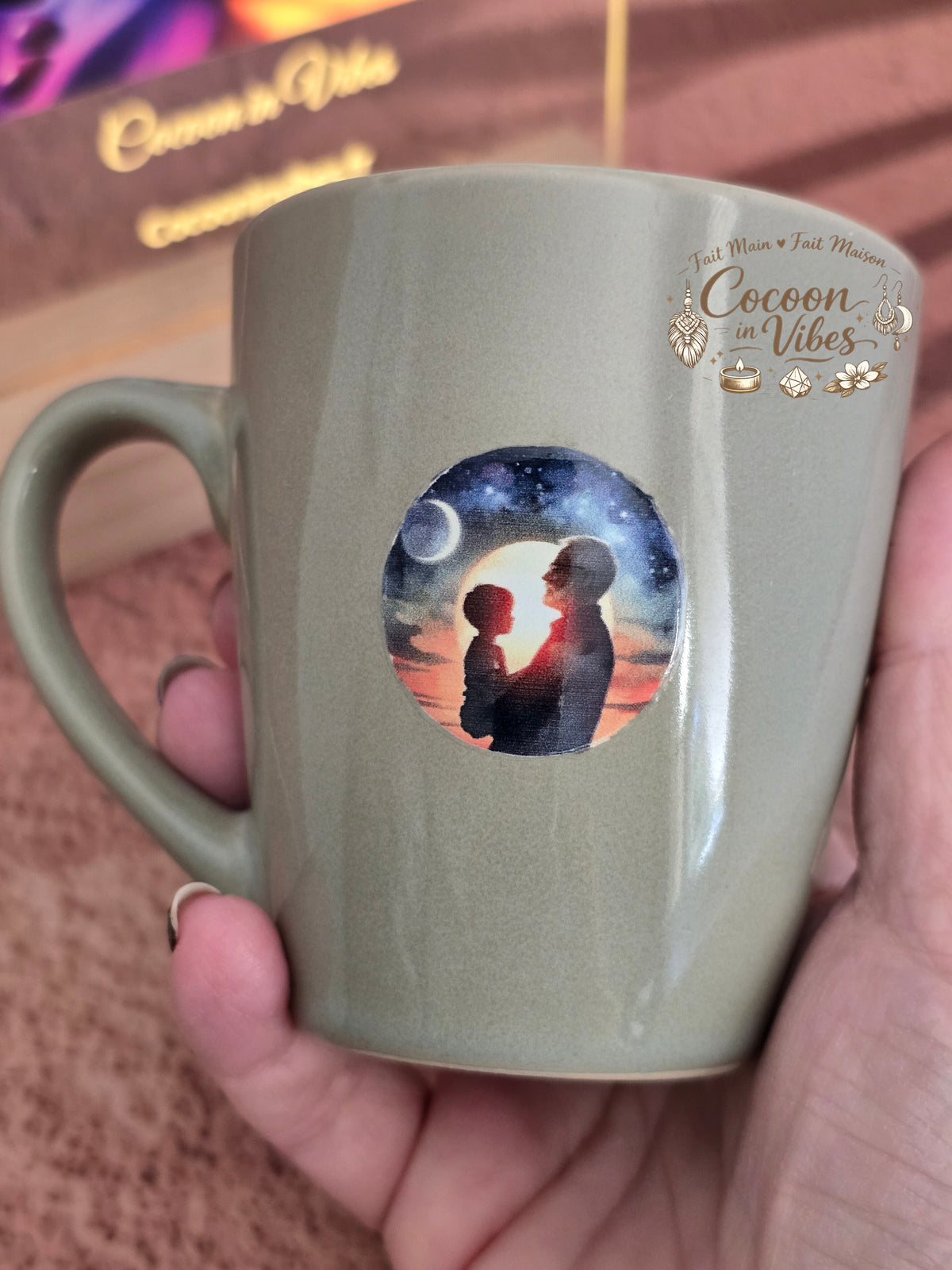 Tasse "Fête des Grands-Pères" Vert d’eau – PAPI CHAMPION – Pièce unique, création artisanale Cocoon in Vibes