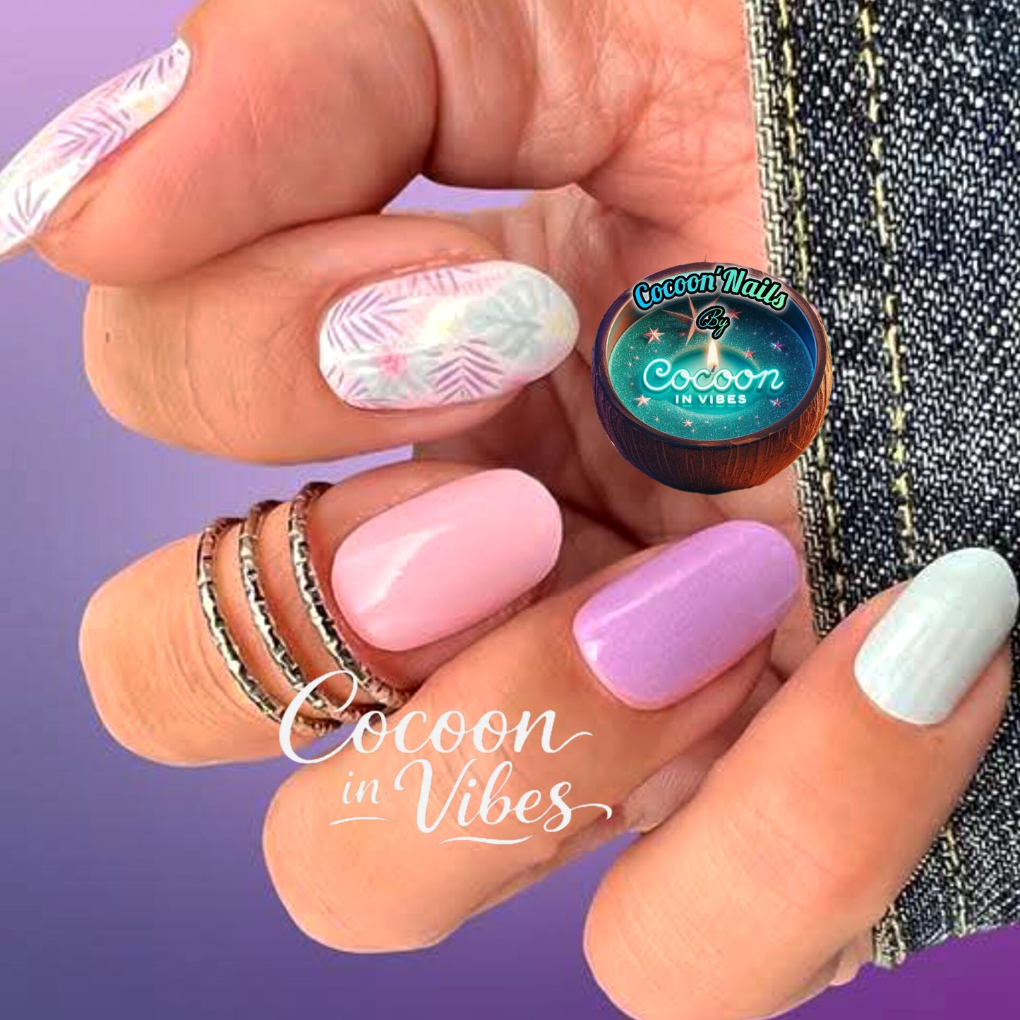 Cocoon’Nails Douceur Tropicale – Vernis Autocollant Kit Complet