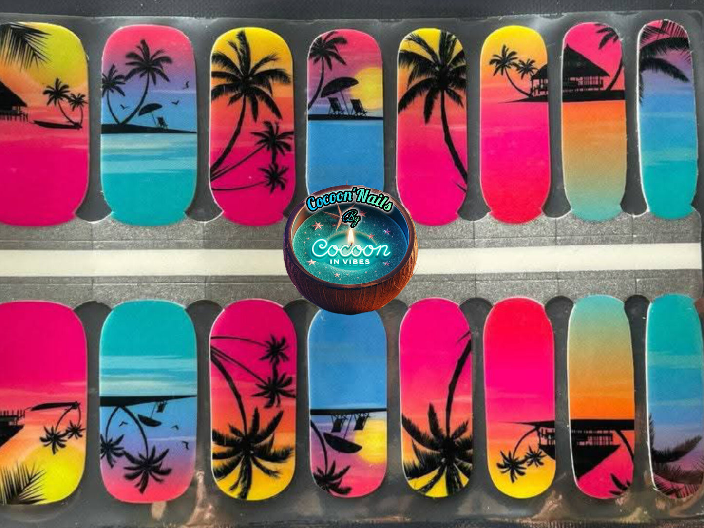 Cocoon’Nails Sunset Vibes – Vernis Autocollant Kit Complet