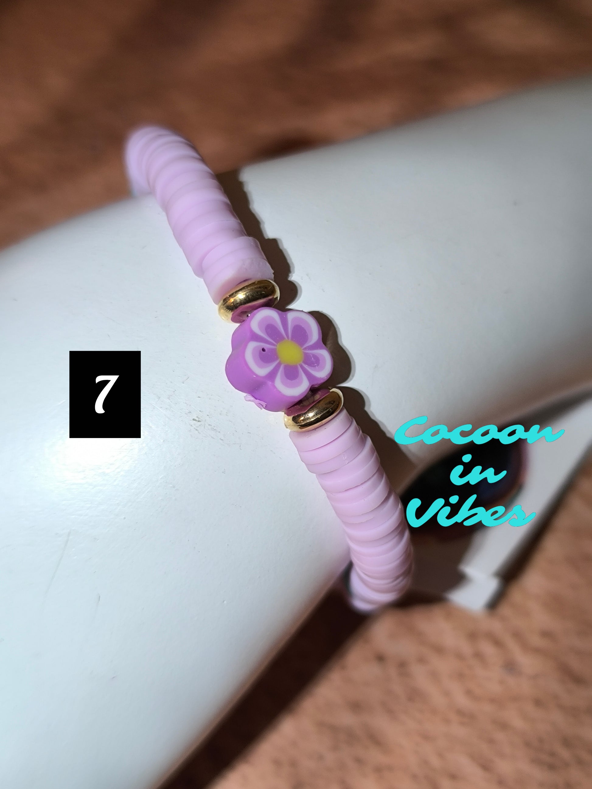 Bracelets Good Vibes en perles plates en pâte polymere - Sous les cocotiers... un monde de couleurs vous attend !