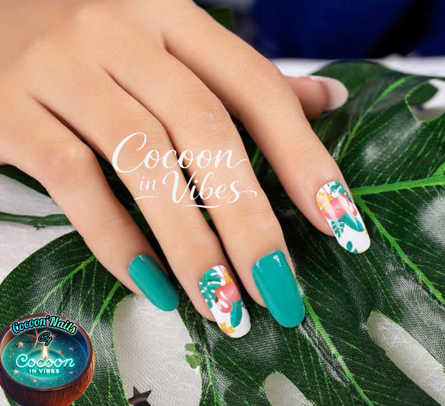 Cocoon’Nails Tropical Flamingo – Vernis Autocollant Kit Complet