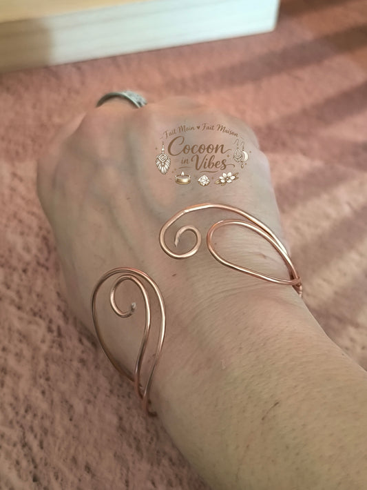 Bracelet Personnalisable Douce Spirale (Or Rose & Teintes au choix) – Collection Douce Spirale