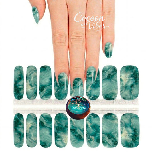 Cocoon’Nails Lagon Turquoise – Vernis Autocollant Kit Complet