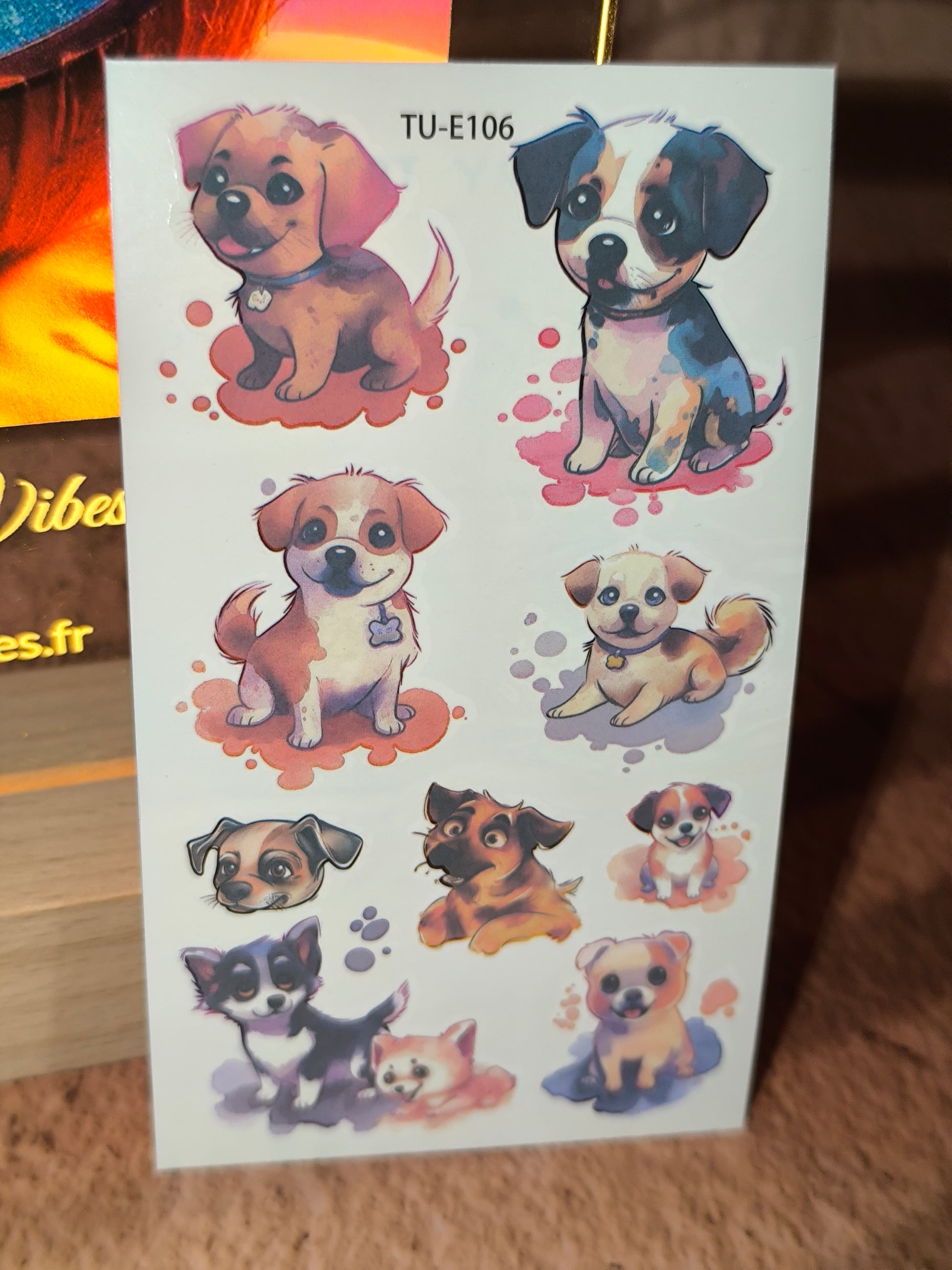 Tatouages Éphémères Aquarelle – Chats & Chiens tout en douceur