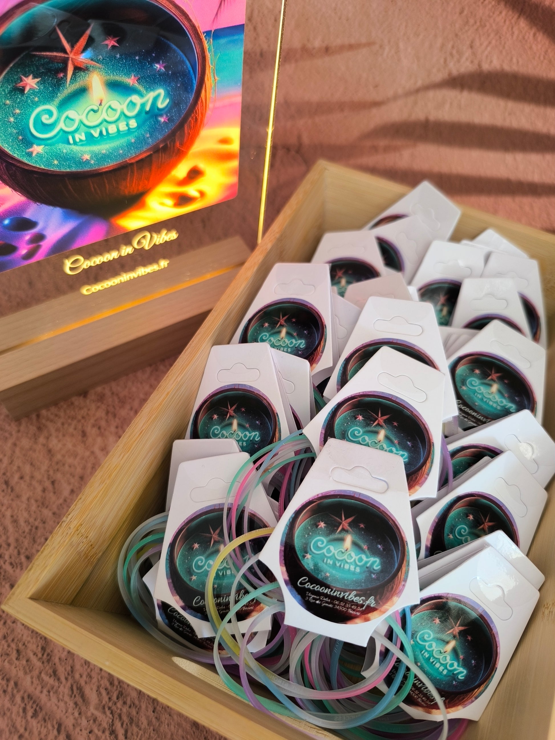 Lot de 5 Bracelets Good Vibes Phosphrescents