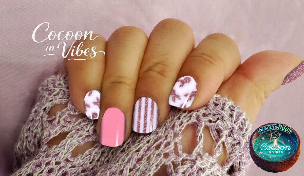 Cocoon’Nails Octobre Rose – Vernis Autocollant Kit Complet