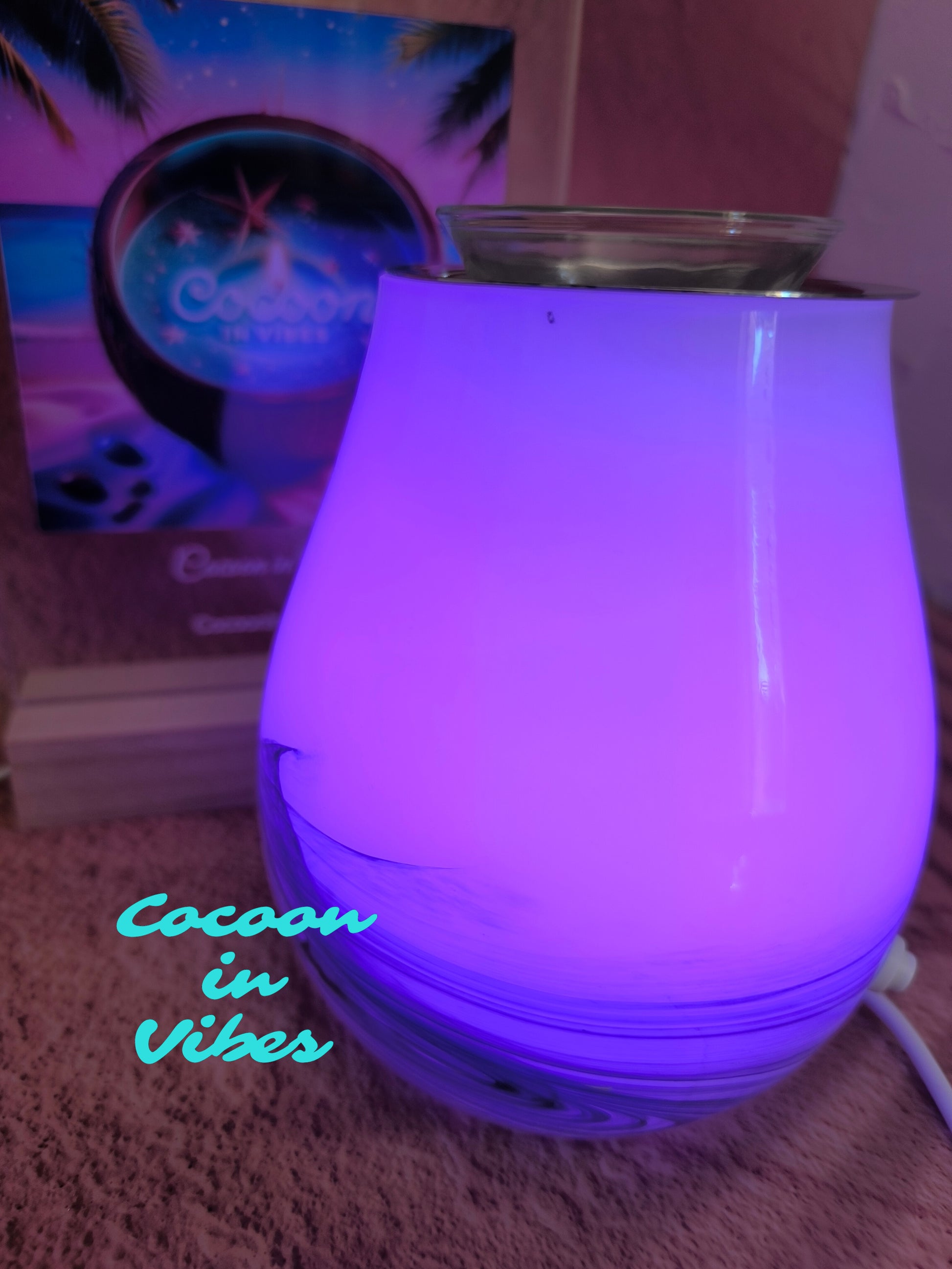 Lampe Diffuseur à chaleur douce avec changements de couleurs + 1 Sable Fondant 25ml Offert- Ambiance Cocooning et relaxante garantie