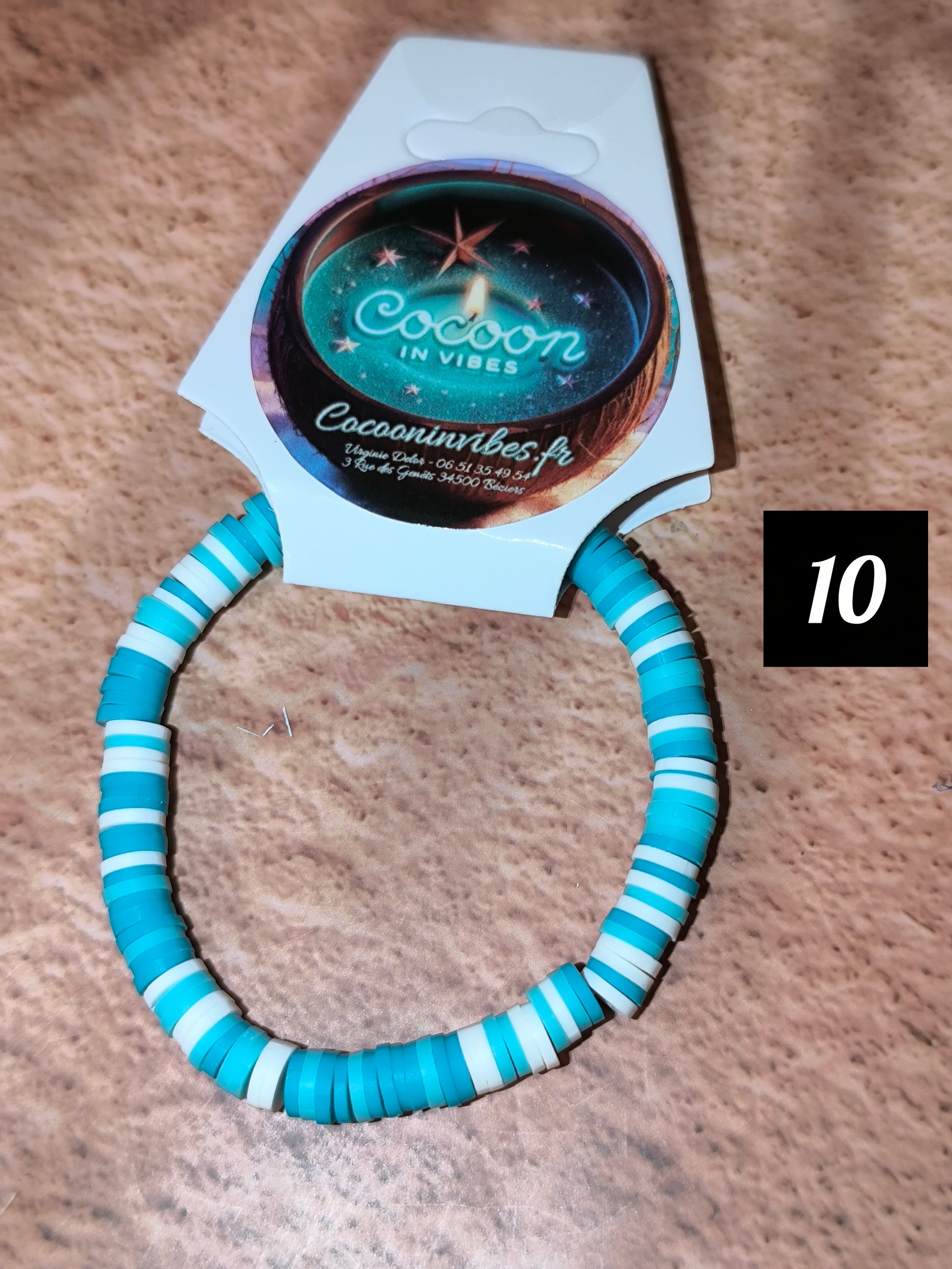 Bracelets Good Vibes en perles plates en pâte polymere - Sous les cocotiers... un monde de couleurs vous attend !