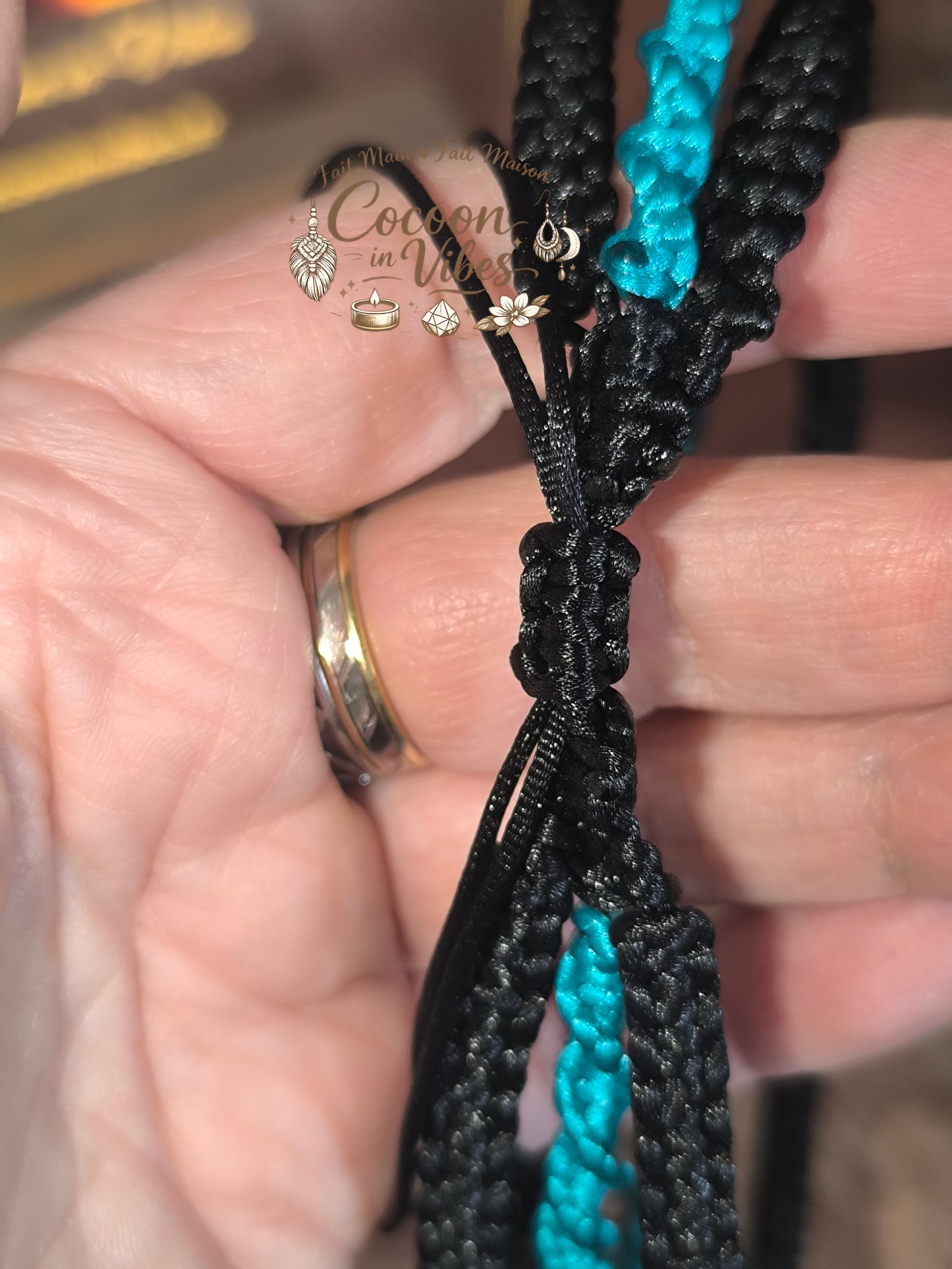 Ras de cou triple en macramé “Lagon Tressé” – Création fait main & couleurs au choix