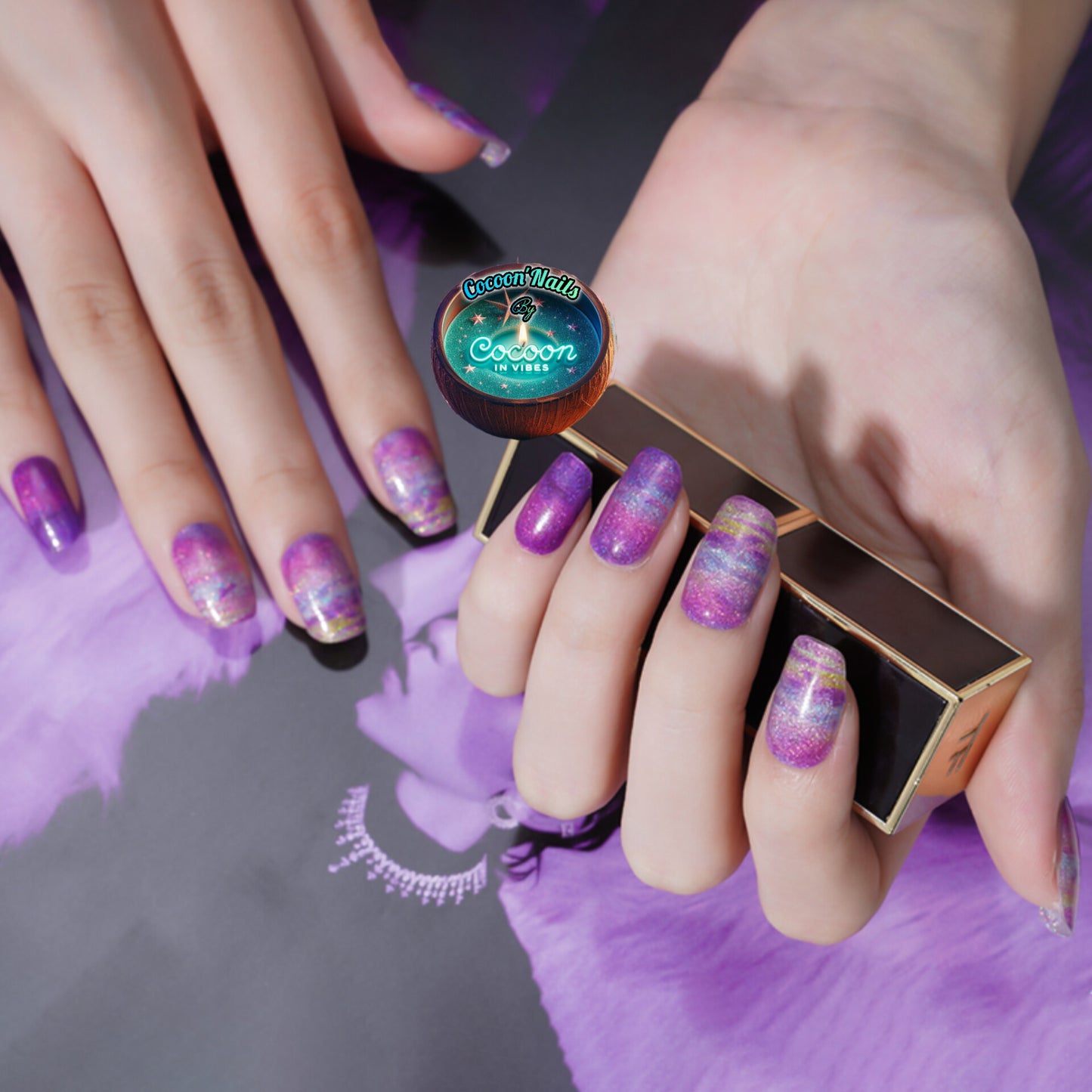 Cocoon’Nails – Sunset Glow ✨ Quand le ciel embrase la mer et que les reflets du soir se déposent au bout de vos doigts…