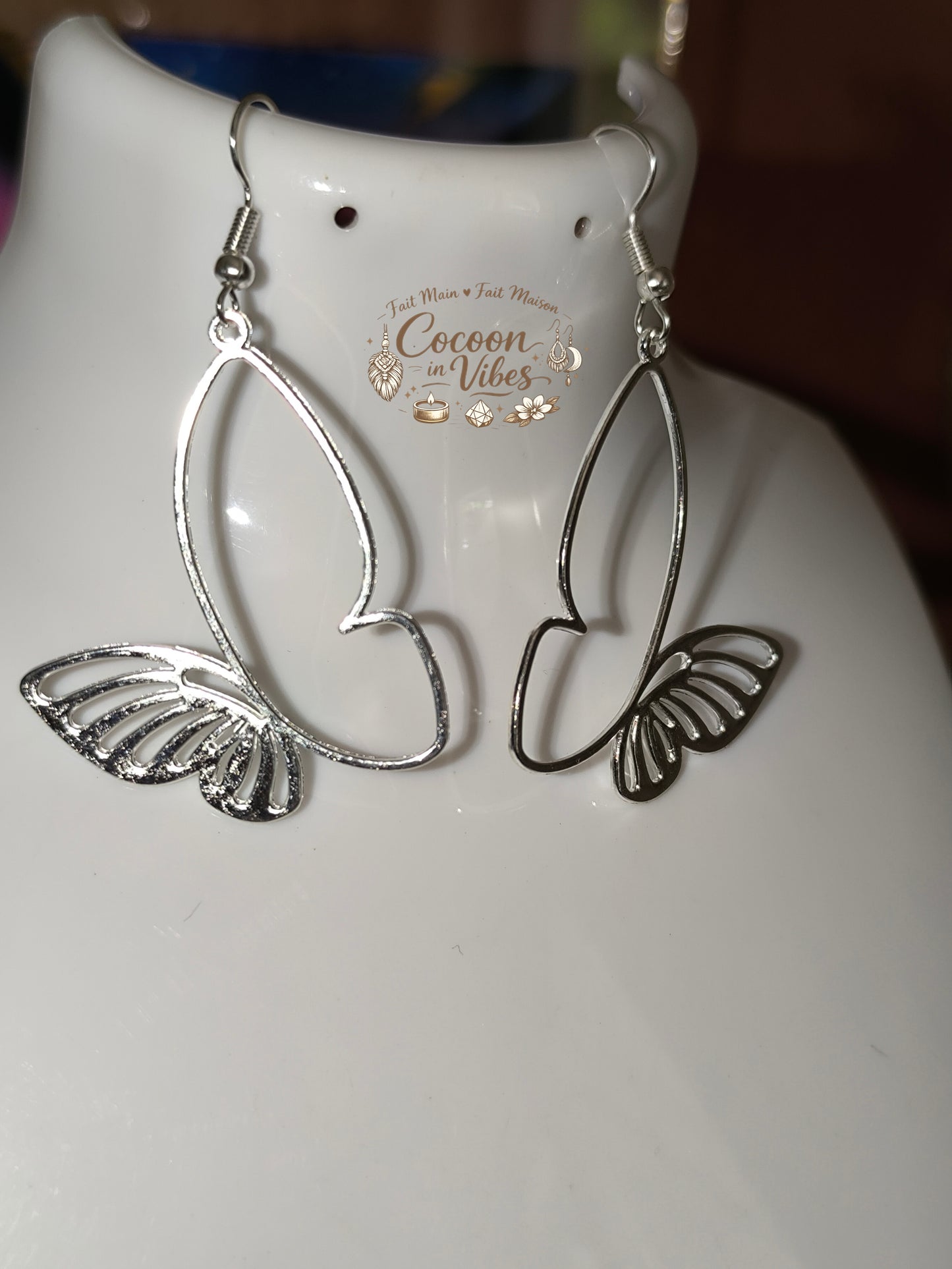 Boucles d'oreilles Papillon - Création artisanale