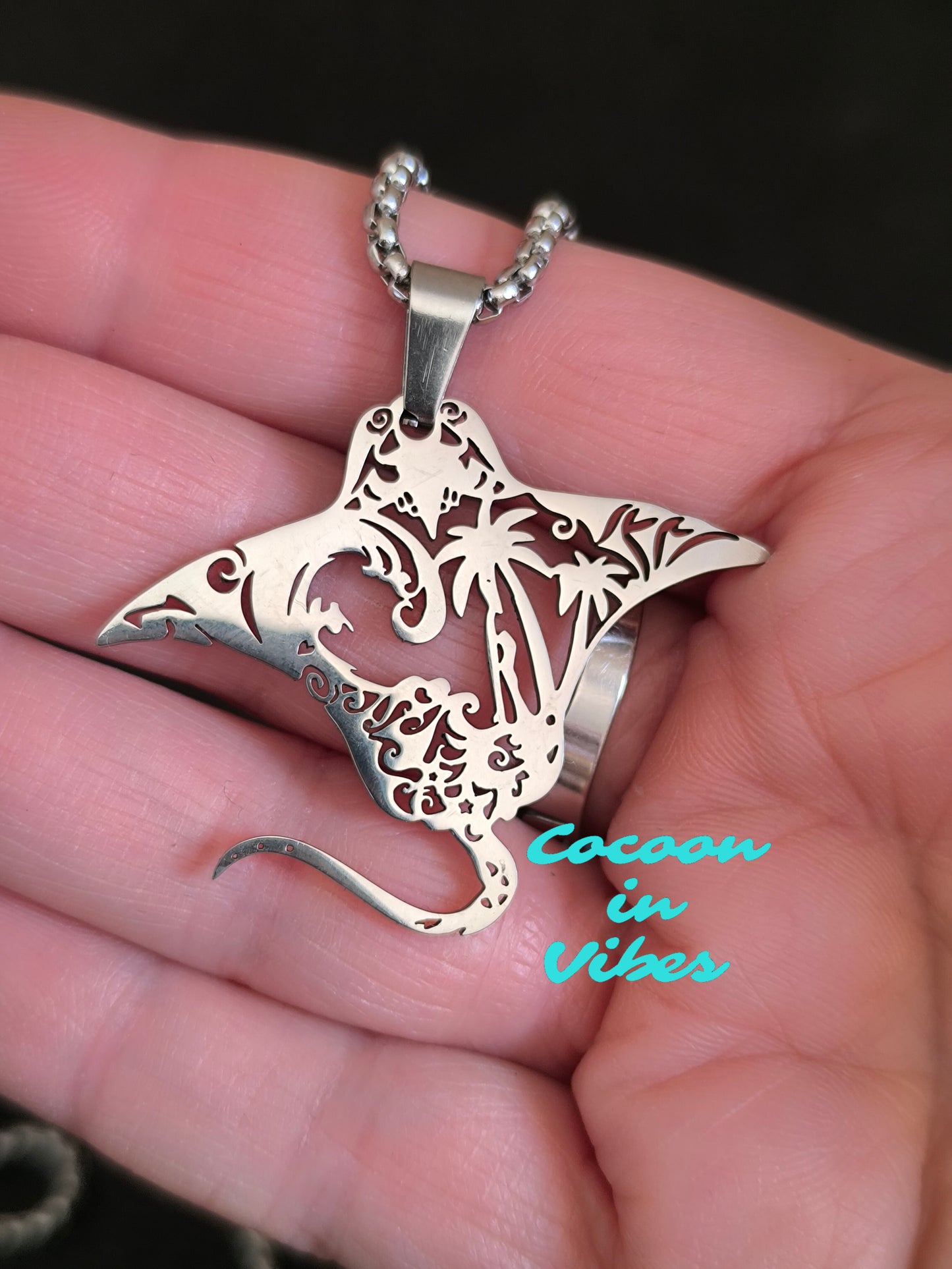 Collier homme Manta Horizon – Acier inoxydable