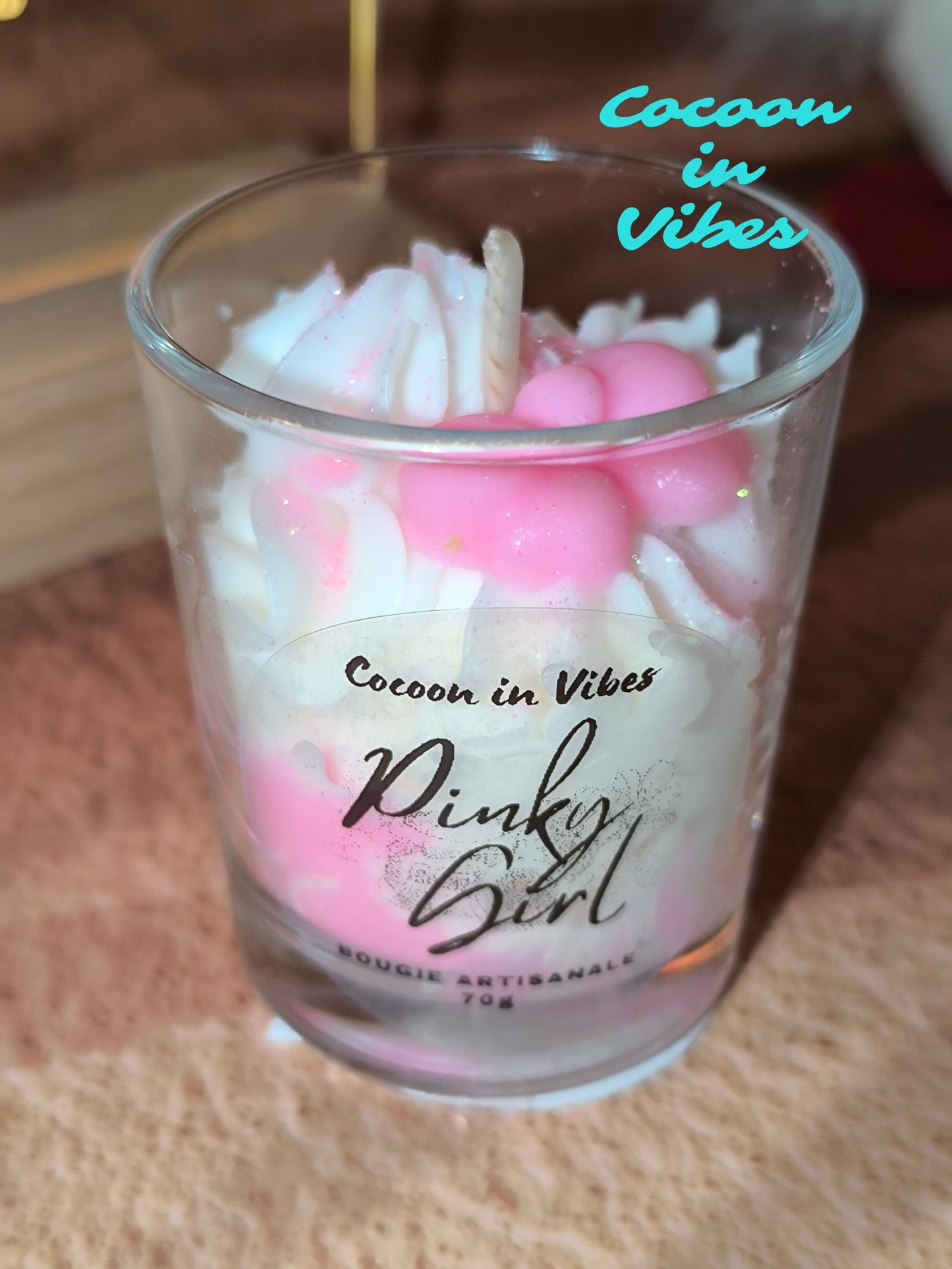 Bougie Gourmande Artisanale 70 g – Pinky Girl (dupe Viva la Juicy)
