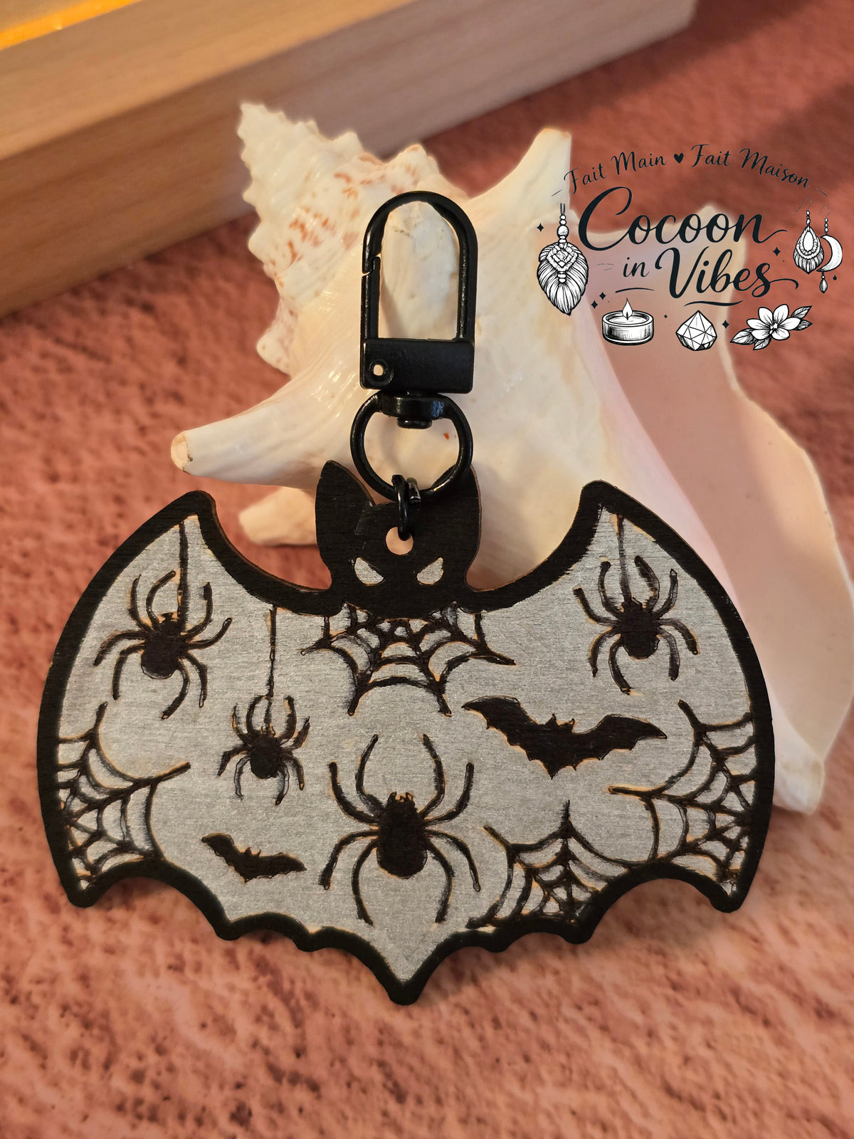 Porte-clés / Bijou de sac Chauve-Souris — Toiles Argentées