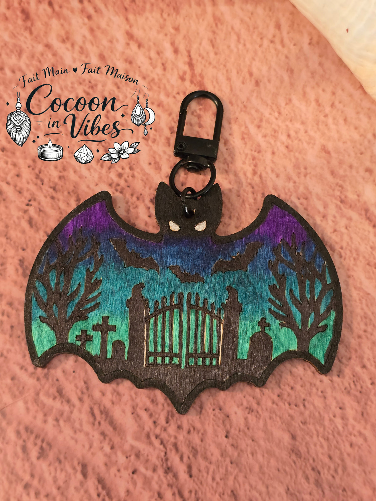 Porte-clés / Bijou de sac Chauve-Souris — Lueurs des Revenants