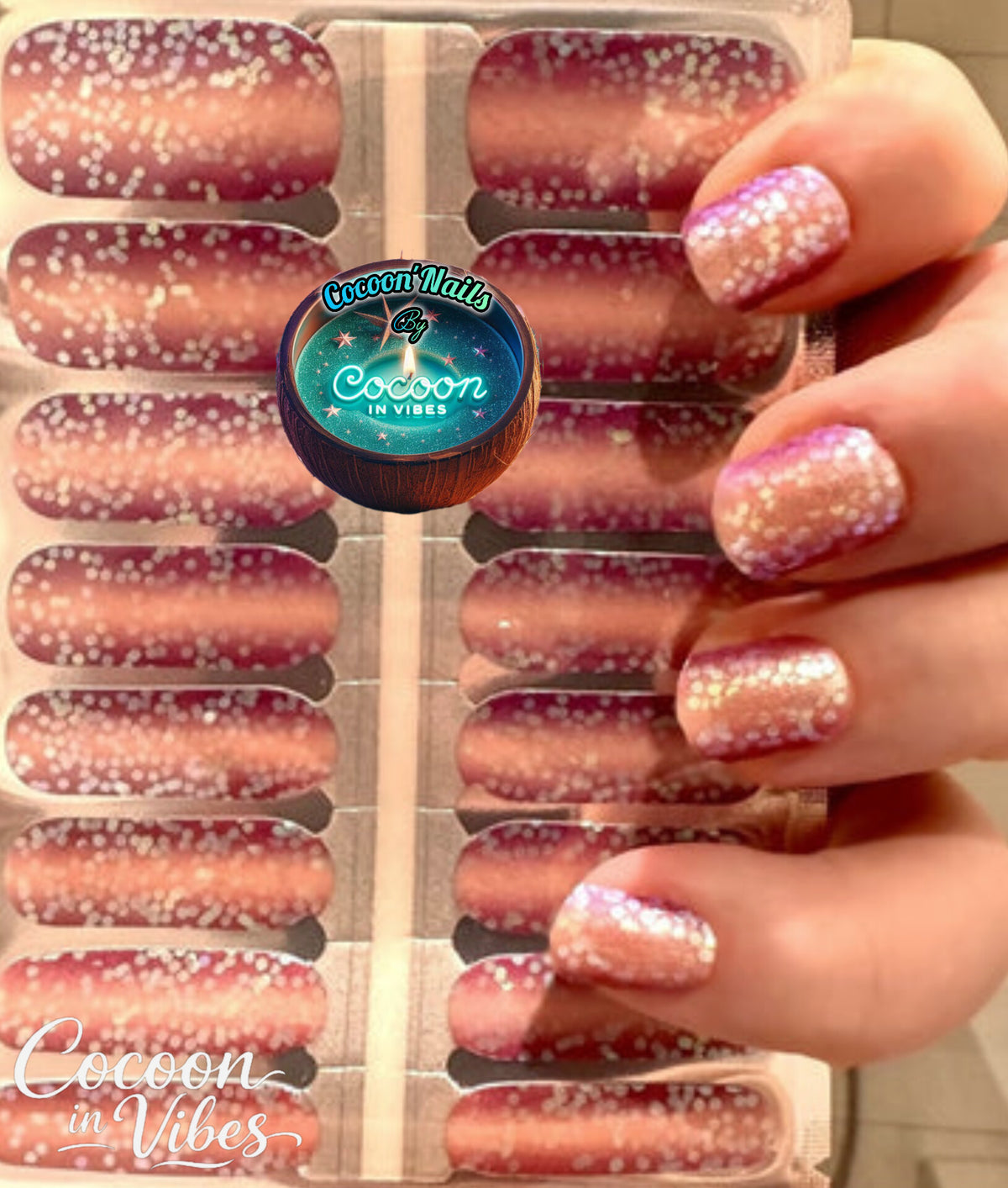 Cocoon’Nails Étincelle d'Automne – Vernis Autocollant Kit Complet