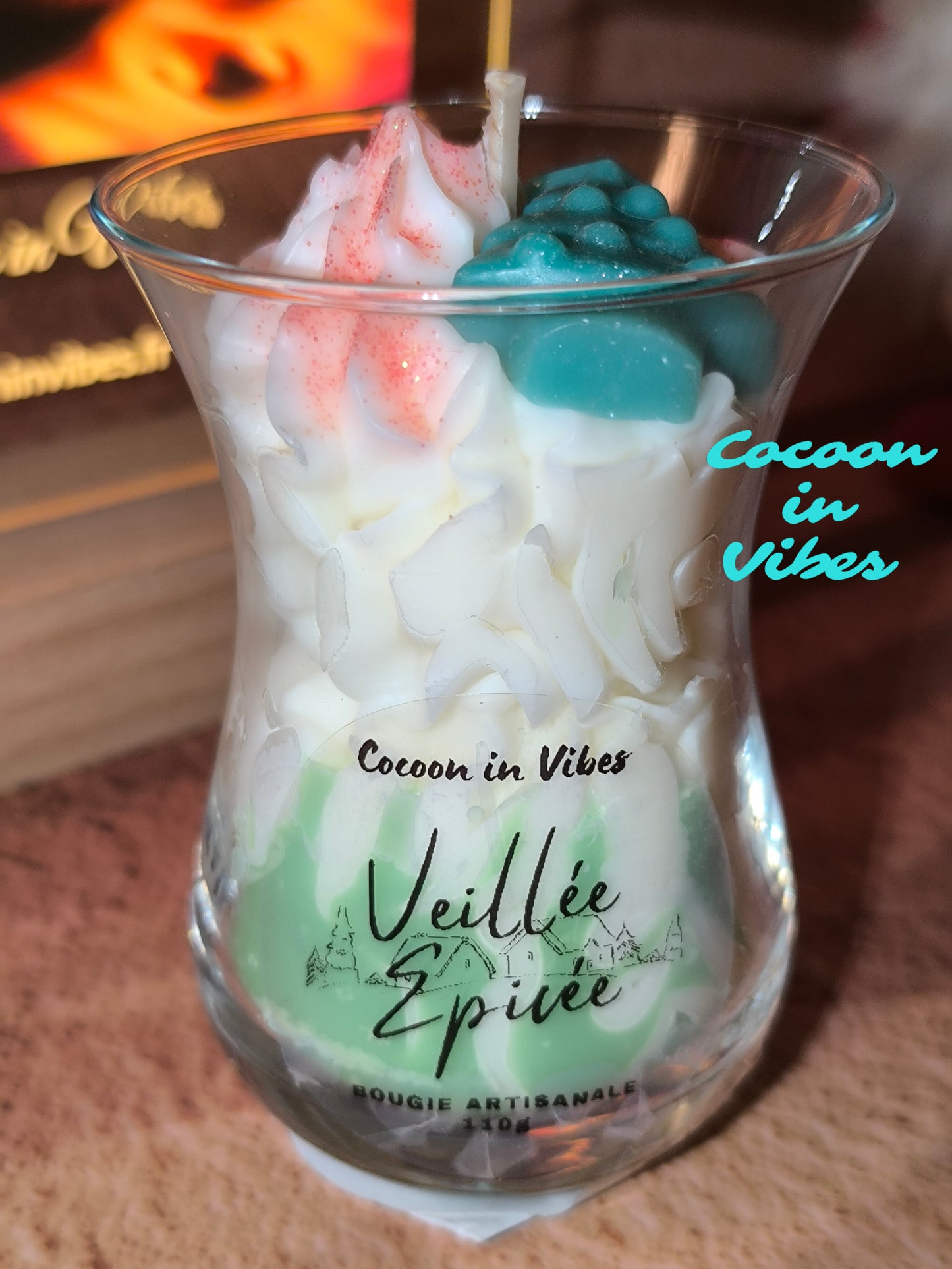 Bougie Gourmande Artisanale 110 g – Veillée Épicée